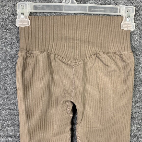 Unbranded Ribbed XS Compression Tights Women Tan Wide Waist - Picture 4 of 5